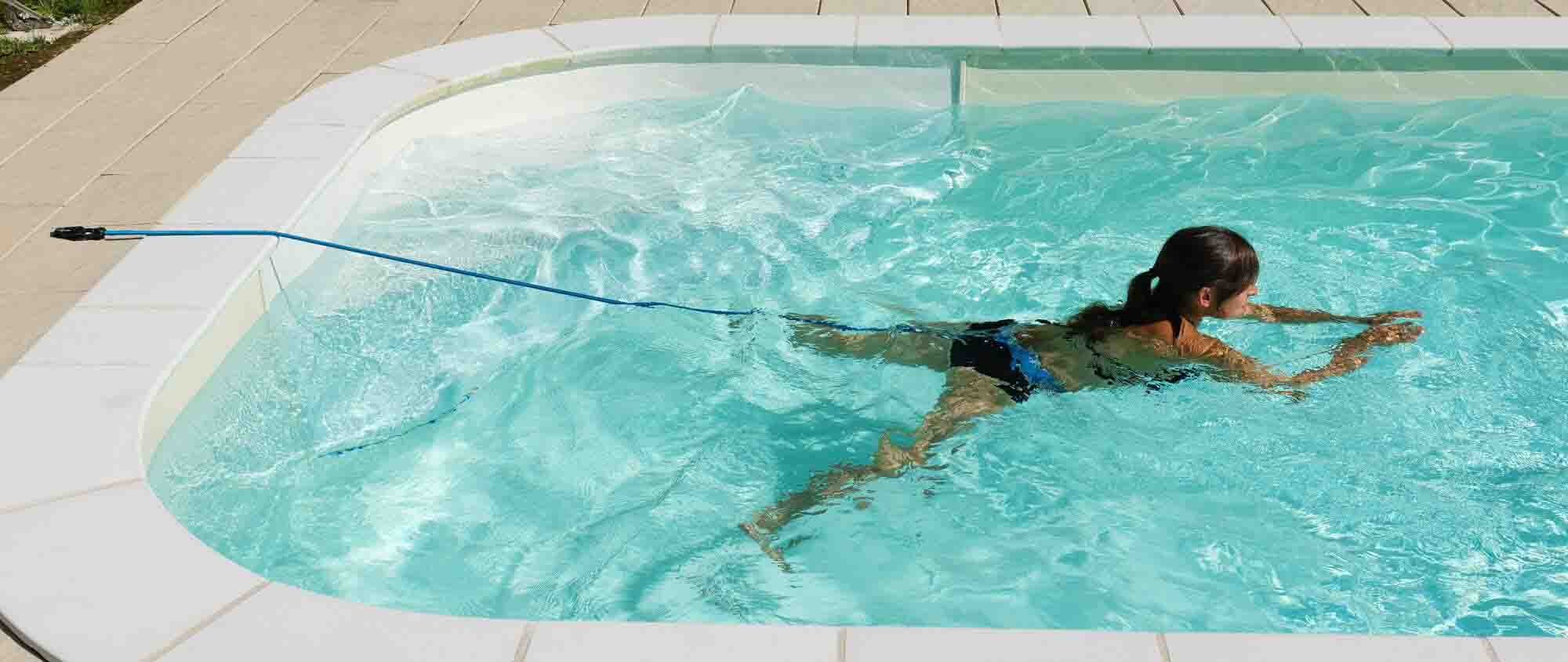 Ferok Pro - Élastique De Nage Piscine - Ceinture De Natation Statique - Elastique Natation Piscine Adulte En Latex 100% Naturel - 4 Mètres - Ne Nécessite Pas De Piscine Avec Contre Courant