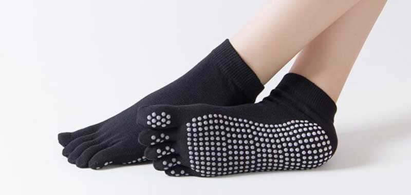 Chaussettes De Pilates à Volants Pour Femme - Antidérapantes Avec Semelle Grippante - Design Cœur Et Nœud - Taille 38-44